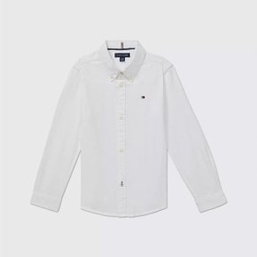 보이즈 스트레치 옥스포드 긴팔셔츠 White