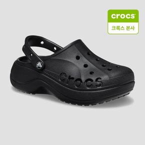[크록스 본사] 바야 플랫폼 클로그 블랙 208186-001