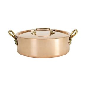 영국 드부이에 후라이팬 DE BUYER 6446.28 ExtraStrong Chain with lid Bronze Handles modele P