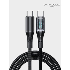 USB C to C타입 100W LED 누드 고속충전 케이블 1M