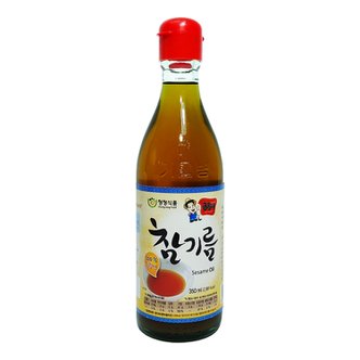  청정식품 국내제조 중국산 참기름 고소한 통참깨 100% 350ml