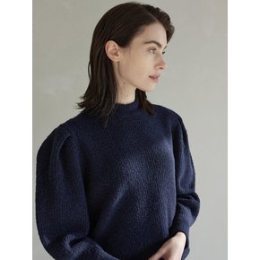 Pintuck Detail Volume Knit Navy