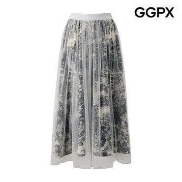 GGPX 패턴 레이스 이중 스커트 (GP7SK011F)
