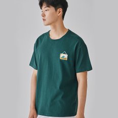 [지미테일러] Men 고흐 베드룸 액자 T-shirt 명화 반팔티 (green)