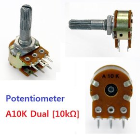 오디오 볼륨저항 Dual A커브 가변저항 Series 옴 A10k RK16 10k 2팩4개