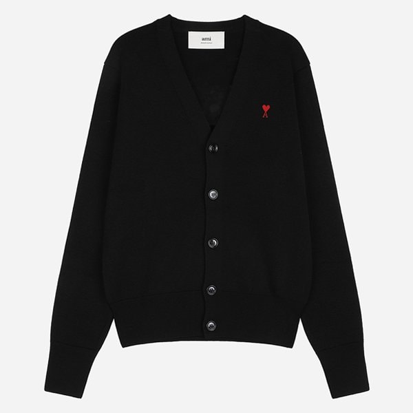 [시흥점] 6S HKC361 001 009 스몰 하트 로고 가디건 블랙