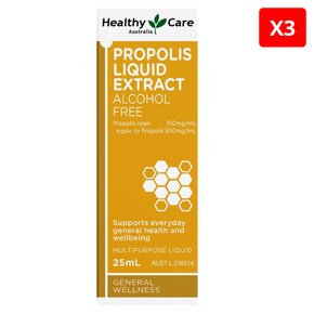헬시케어 프로폴리스 무알코올 액상 25ml X3개