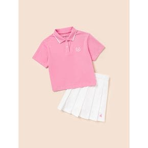 여아 피케 반팔 상하세트  라이트 핑크 (BI5342G10Y)