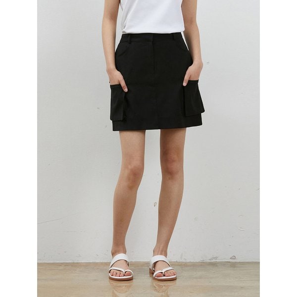 OUT POCKET MINISKIRT BLACK