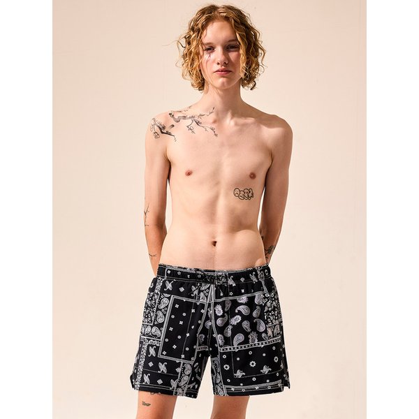 스티칭 매쉬이너 세일러 보드숏  반다나