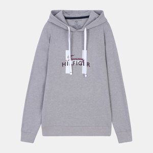 타미힐피거 남자 빅 로고 니트 후드티셔츠 그레이헤더 09T4150 GRAY HEATHER