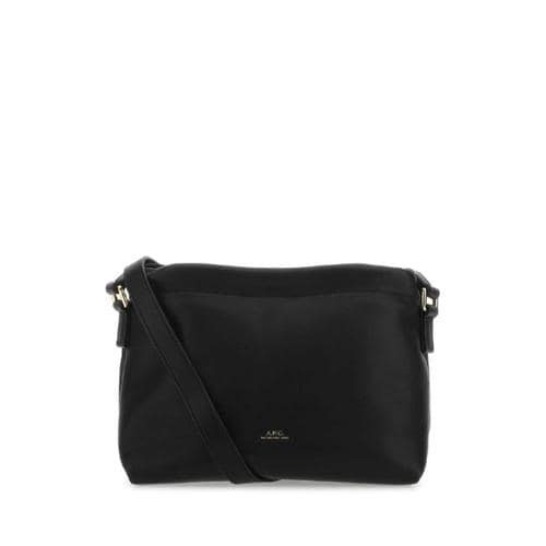 Black synthetic leather Ninon crossbody bag BLACK