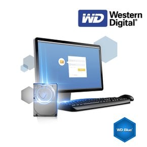 BLUE HDD 6TB WD60EZAX 데스크탑 SATA3 하드디스크 (5,400RPM/256MB/CMR)