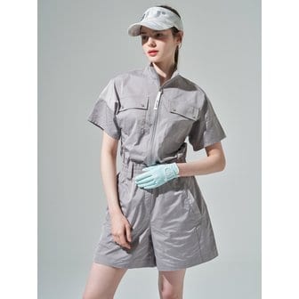 BLUDOT 포켓 포인트 우븐 점프수트_KH