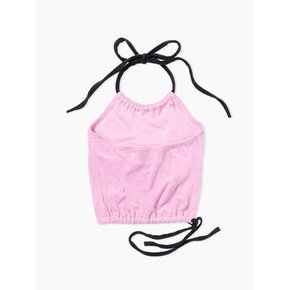 Halter Neck Terry Top - Pink