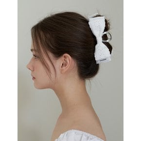 edel ribbon silver claw - white