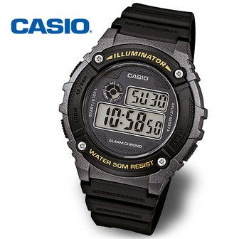 카시오 [정품] CASIO 카시오 전자 학생시계 군인시계 W-216H-1B