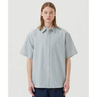 LEE 로코 포켓 옥스포드 반팔 셔츠 블루 LE2502SS01BL