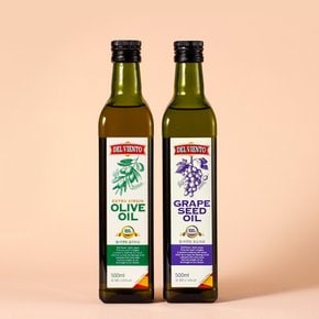 델비엔토 EV 올리브유2P+포도씨유1P 500ml 3P 선물세트 안전포장