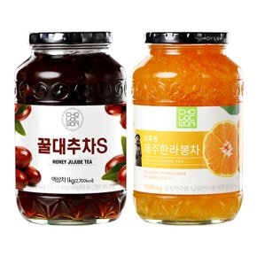 초록원 꿀대추차S 1kg +제주 한라봉차 1kg