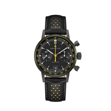해밀턴 [공식] 해밀턴 아메리칸 클래식 인트라매틱 풀 블랙 40mm 일렉트릭 옐로우 인덱스 H38446731