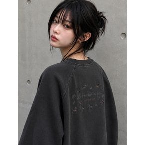 보네르 퍼피 피그먼트 레글런 맨투맨 스모크블랙
