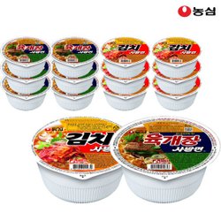 농심 김치사발면 18개 + 육개장 사발면 6개