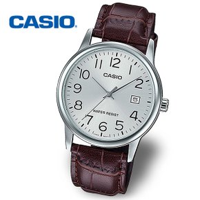 [정품] CASIO 카시오 남성 정장 가죽시계 MTP-V002L-7B2