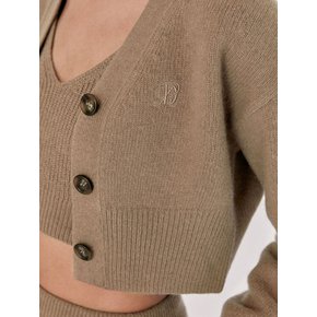 Brown Avec Cropped Cardigan