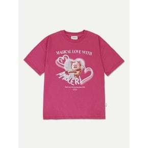 Hearts beating Over fit T-Shirts AS1108 (Pink)