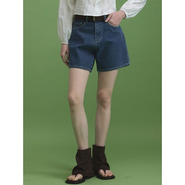 플레트 스티치 숏 데님