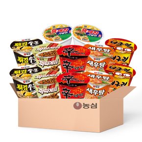 인기컵라면 12종세트(신라면2+새우탕2+튀김우동2+짜파게티2+너구리2+육개장사발2)