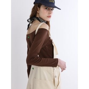 Two-way banding Tee (Brown)