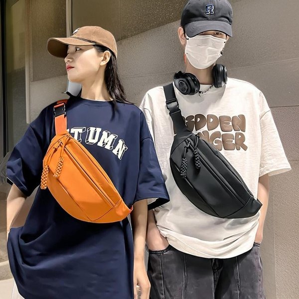 [옷자락] 남자 무지 크로스백 심플 베이직 슬링백