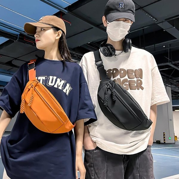 [옷자락] 남자 무지 크로스백 심플 베이직 슬링백