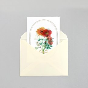 [MIDORI] Bouquet Letter Set - Yellow [미도리] 꽃다발 편지지 세트 - 옐로우