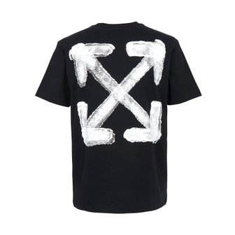 오프화이트 [부산점] 스프레이 애로우 슬림 반팔 티셔츠 44MAA027G5J00I 1001 (남여공용)