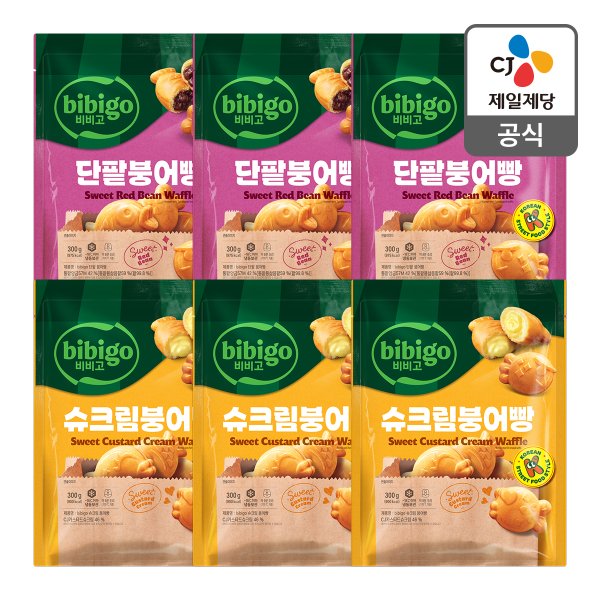 [본사배송] 비비고 붕어빵 팥붕슈붕 SET (총 6개)