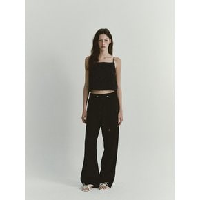 JACQUARD WIDE PANTS (BLACK)