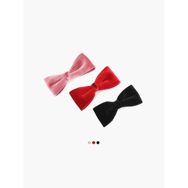 벨벳 리본 헤어핀