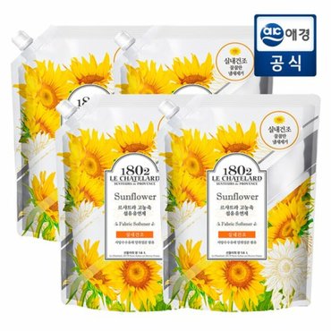 르샤트라1802 르샤트라 실내건조 고농축 섬유유연제 선플라워 1.6L x 4개