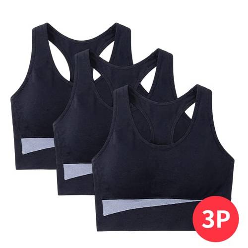 나바바 /  3 PACK구성  NT3162 편안한 스포츠 노와이어 브라탑 3P 세트