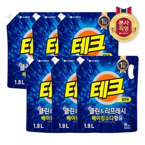 테크 클린앤리프레쉬 리필 1.8L 일반 X 6개