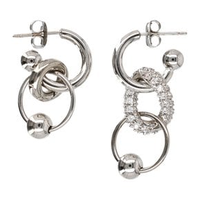 [해외배송] 저스틴 클렌퀏 알리슨 어시메트릭 후프 귀걸이 ALISONEARRINGS PALLADIUM