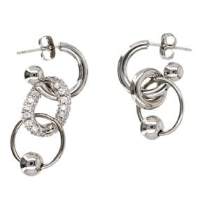 [해외배송] 저스틴 클렌퀏 알리슨 어시메트릭 후프 귀걸이 ALISONEARRINGS PALLADIUM
