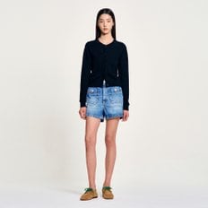 산드로 [25SS 미드시즌세일 30%] 라운드넥 니트 가디건 SF25M5FRG0299
