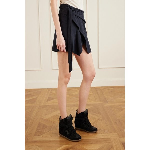 베켓 가죽 트리밍 스웨이드 하이탑 웨지 스니커즈 46376663163027414