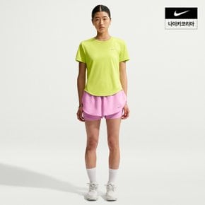 [나이키코리아공식]여성 나이키 플로우 드라이 핏 하이웨이스트 투인원 러닝 쇼츠 IF1498-621