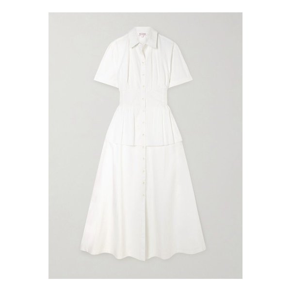 로지 애슐린 부기 우기 버글 보이 코튼 포플린 맥시 셔츠 드레스 화이트 46376663162856519