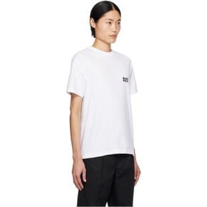 와코 마리아 화이트 자수 티셔츠 23FW-WMT-TEE01 WHITE